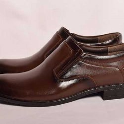 کفش چرم مردانه قهوه ای