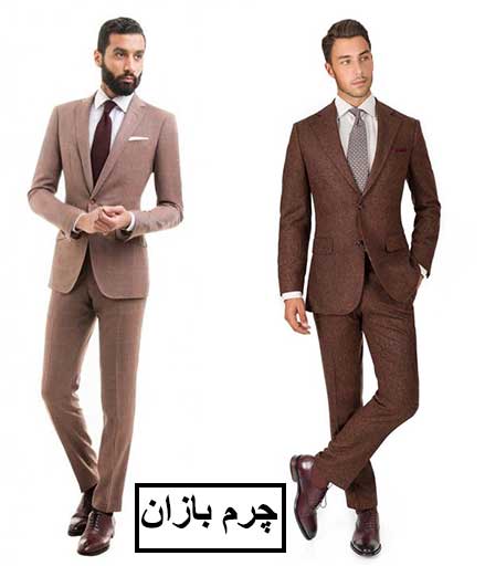 کفش برای کت و شلوار قهوه ای