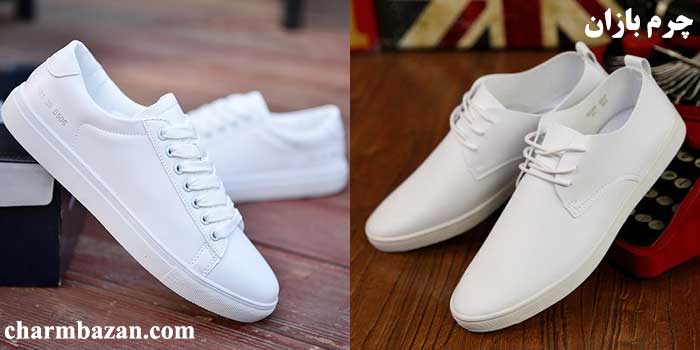 کفش سفید_زردی کفش سفید_charmbazan