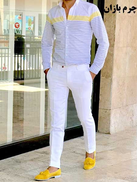 ست کفش زرد مردانه کالج _ چرمبازان