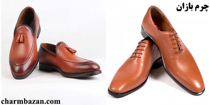 کفش مردانه عسلی _ کفش عسلی مردانه