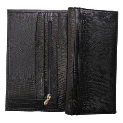 کیف پول چرم طبیعی کتی مشکی